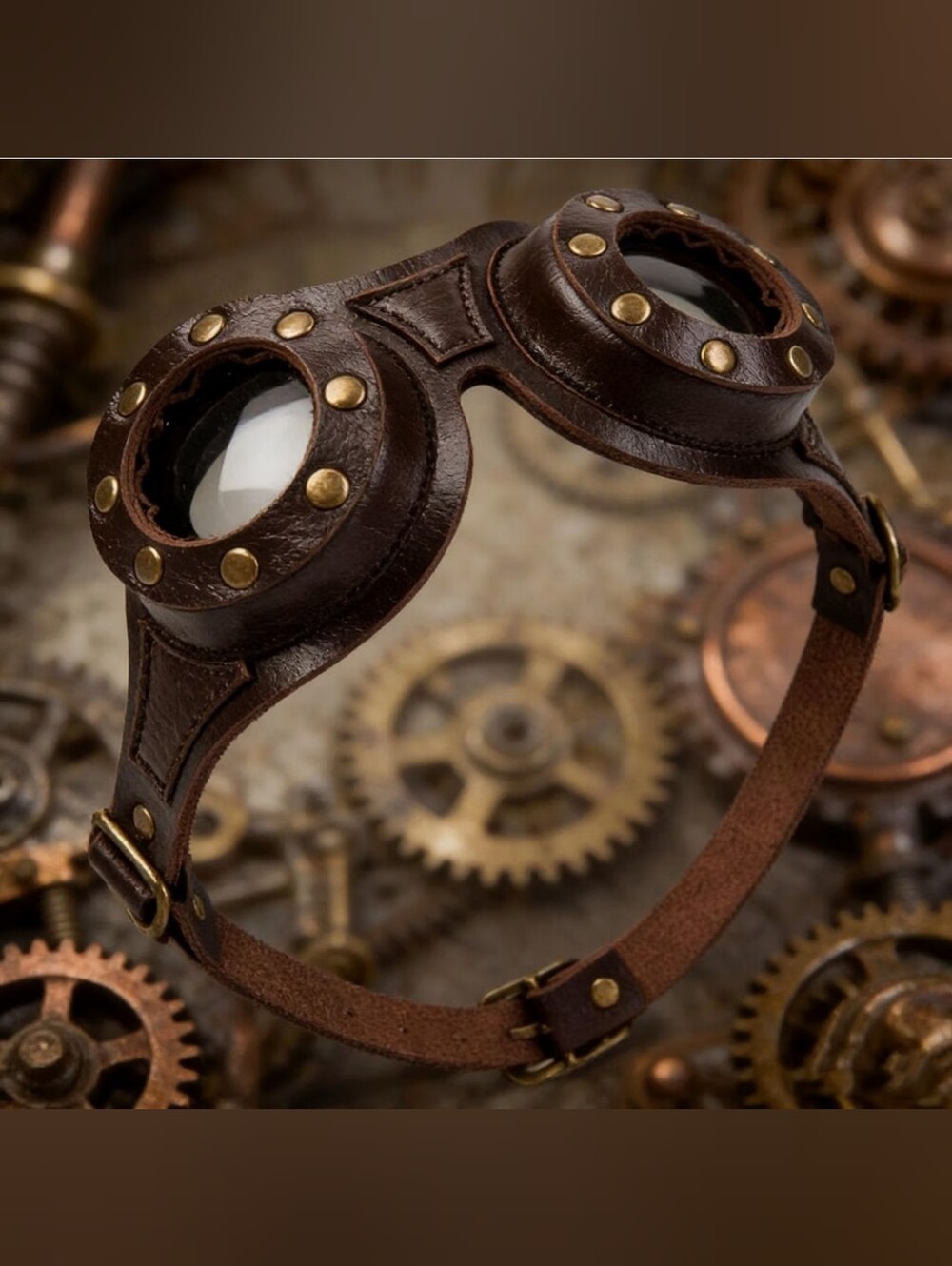 Steampunk Goggles Rough Glasses Goth Motorcycle Eyewear Halloween Cosplay Props